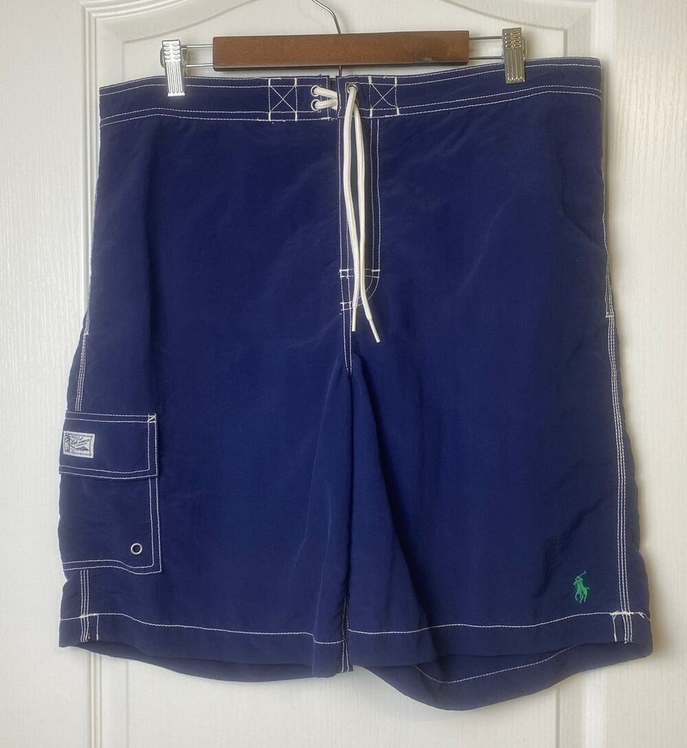 Polo Ralph Lauren Navy 9-inch Swim Trunks Men's Size Large Beach Vacation